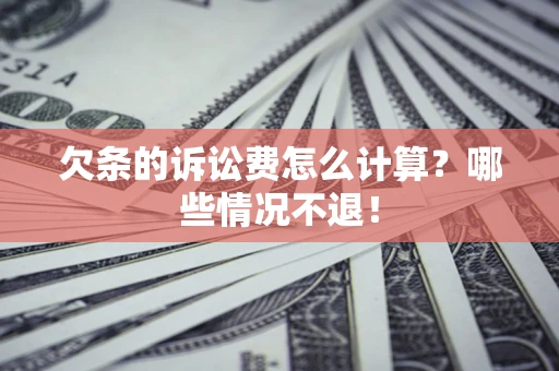 武汉欠条的诉讼费怎么计算?哪些情况不退! 武汉欠条的诉讼费怎么计算?哪些情况不退!