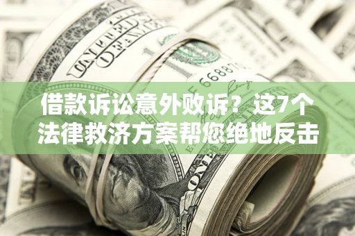 武汉借款诉讼意外败诉？这7个法律救济方案帮您绝地反击！