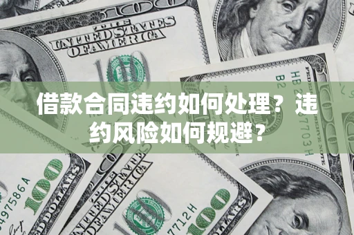 武汉借款合同违约如何处理？违约风险如何规避？