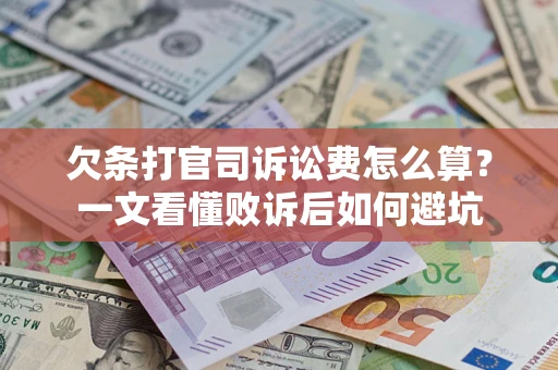 武汉欠条打官司诉讼费怎么算？一文看懂败诉后如何避坑