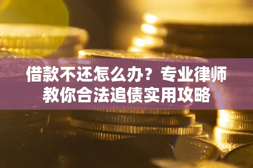 武汉借款不还怎么办？专业律师教你合法追债实用攻略